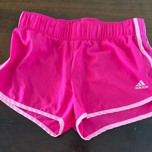Adidas Pink Athletic Shorts Lightweight Running Style